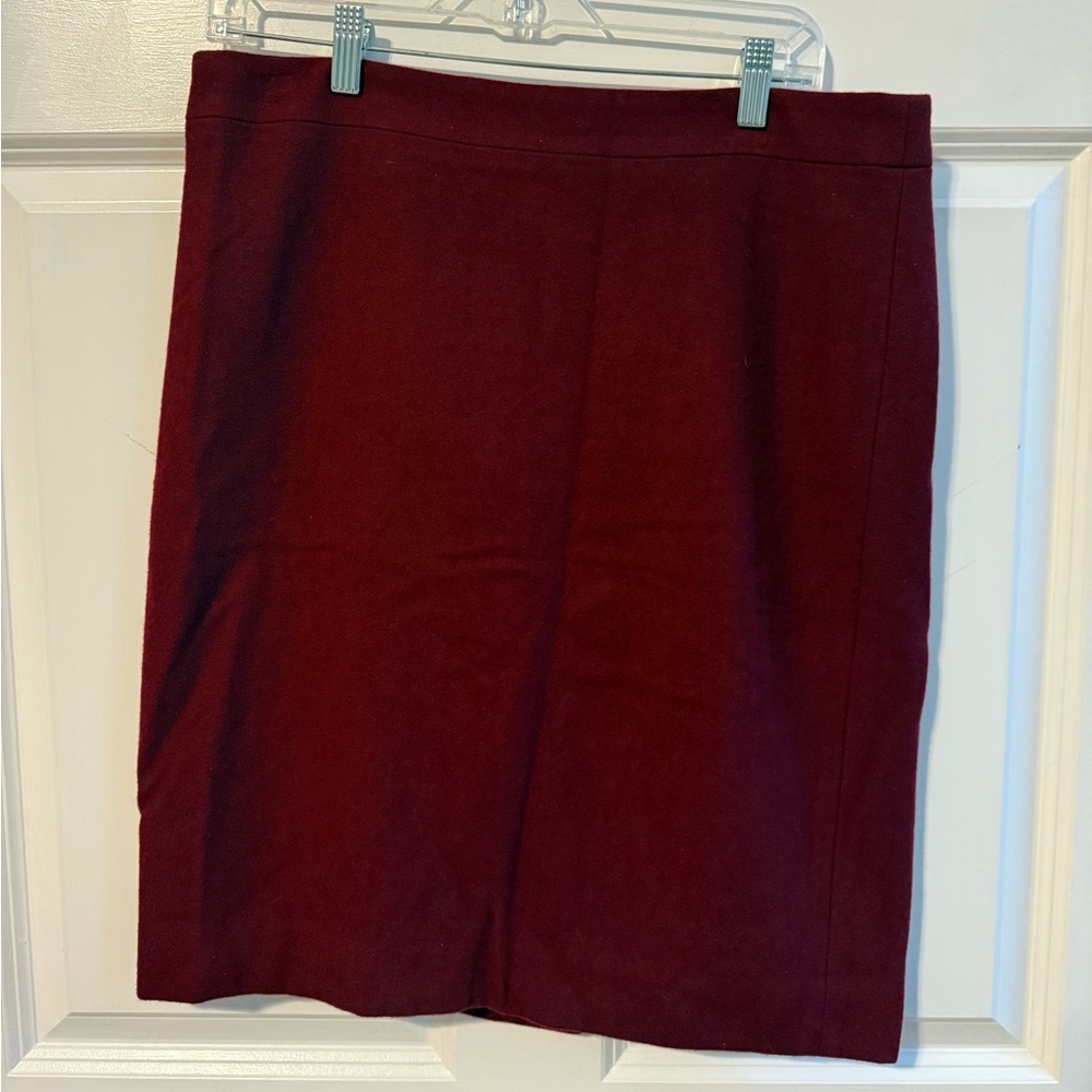 J. Crew Maroon Pencil Skirt